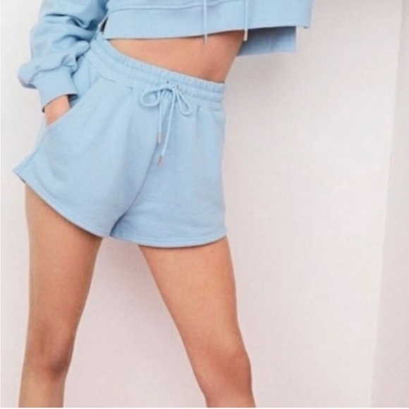 For Love and Lemons Baby Blue Harper Sweat Shorts [Q8] - Picture 4 of 11